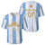 Argentina Football Custom Baseball Jersey 2024 Albiceleste Grunge LT7 - Wonder Print Shop