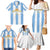 Argentina Football Custom Family Matching Mermaid Dress and Hawaiian Shirt 2024 Albiceleste Grunge LT7 - Wonder Print Shop