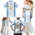 Argentina Football Custom Family Matching Mermaid Dress and Hawaiian Shirt 2024 Albiceleste Grunge LT7 - Wonder Print Shop