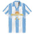 Argentina Football Custom Family Matching Off The Shoulder Long Sleeve Dress and Hawaiian Shirt 2024 Albiceleste Grunge - Wonder Print Shop