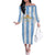 Argentina Football Custom Family Matching Off The Shoulder Long Sleeve Dress and Hawaiian Shirt 2024 Albiceleste Grunge - Wonder Print Shop