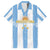 Argentina Football Custom Family Matching Off Shoulder Maxi Dress and Hawaiian Shirt 2024 Albiceleste Grunge LT7 - Wonder Print Shop