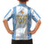 Argentina Football Custom Family Matching Puletasi and Hawaiian Shirt 2024 Albiceleste Grunge - Wonder Print Shop