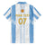 Argentina Football Custom Family Matching Puletasi and Hawaiian Shirt 2024 Albiceleste Grunge - Wonder Print Shop