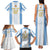 Argentina Football Custom Family Matching Tank Maxi Dress and Hawaiian Shirt 2024 Albiceleste Grunge - Wonder Print Shop