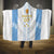 Argentina Football Custom Hooded Blanket 2024 Albiceleste Grunge