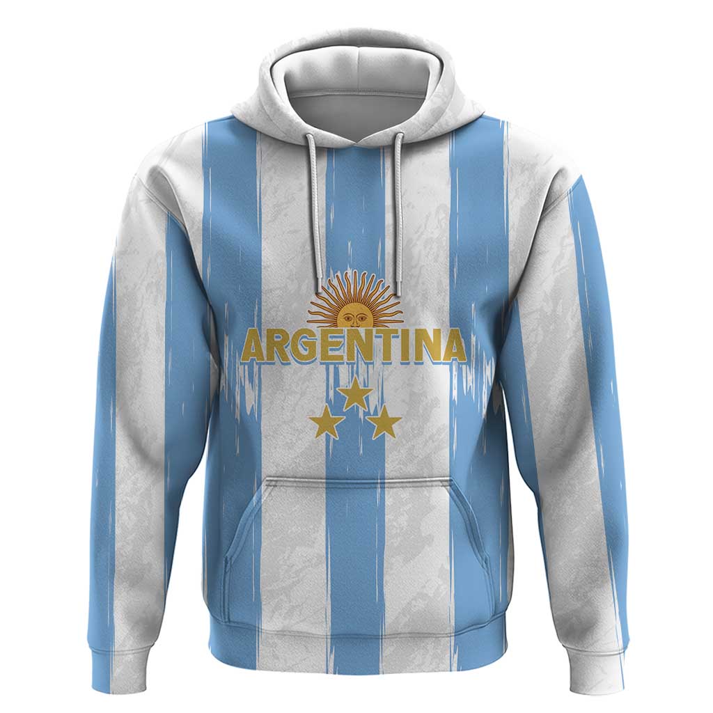 Argentina Football Custom Hoodie 2024 Albiceleste Grunge - Wonder Print Shop