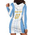 Argentina Football Custom Hoodie Dress 2024 Albiceleste Grunge - Wonder Print Shop