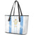 Argentina Football Custom Leather Tote Bag 2024 Albiceleste Grunge - Wonder Print Shop