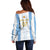 Argentina Football Custom Off Shoulder Sweater 2024 Albiceleste Grunge - Wonder Print Shop