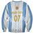 Argentina Football Custom Sweatshirt 2024 Albiceleste Grunge - Wonder Print Shop