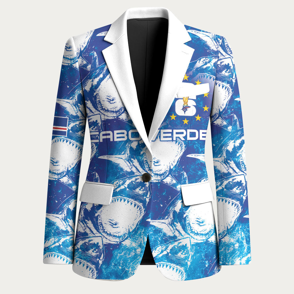 Cabo Verde WC2026 Prematch Guernsey Inspired Custom Blazer Tubaroes Azuis Making History