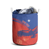 Chile Rugby Custom Los Condores Laundry Basket Copihue Motifs