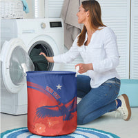 Chile Rugby Custom Los Condores Laundry Basket Copihue Motifs