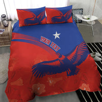Chile Rugby Custom Los Condores Bedding Set Copihue Motifs