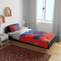 Chile Rugby Custom Los Condores Bedding Set Copihue Motifs
