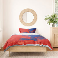Chile Rugby Custom Los Condores Bedding Set Copihue Motifs