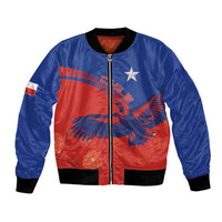 Chile Rugby Custom Los Condores Bomber Jacket Copihue Motifs