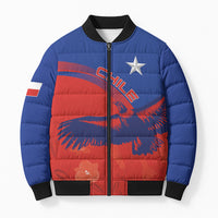 Chile Rugby Custom Los Condores Bomber Puffer Jacket Copihue Motifs