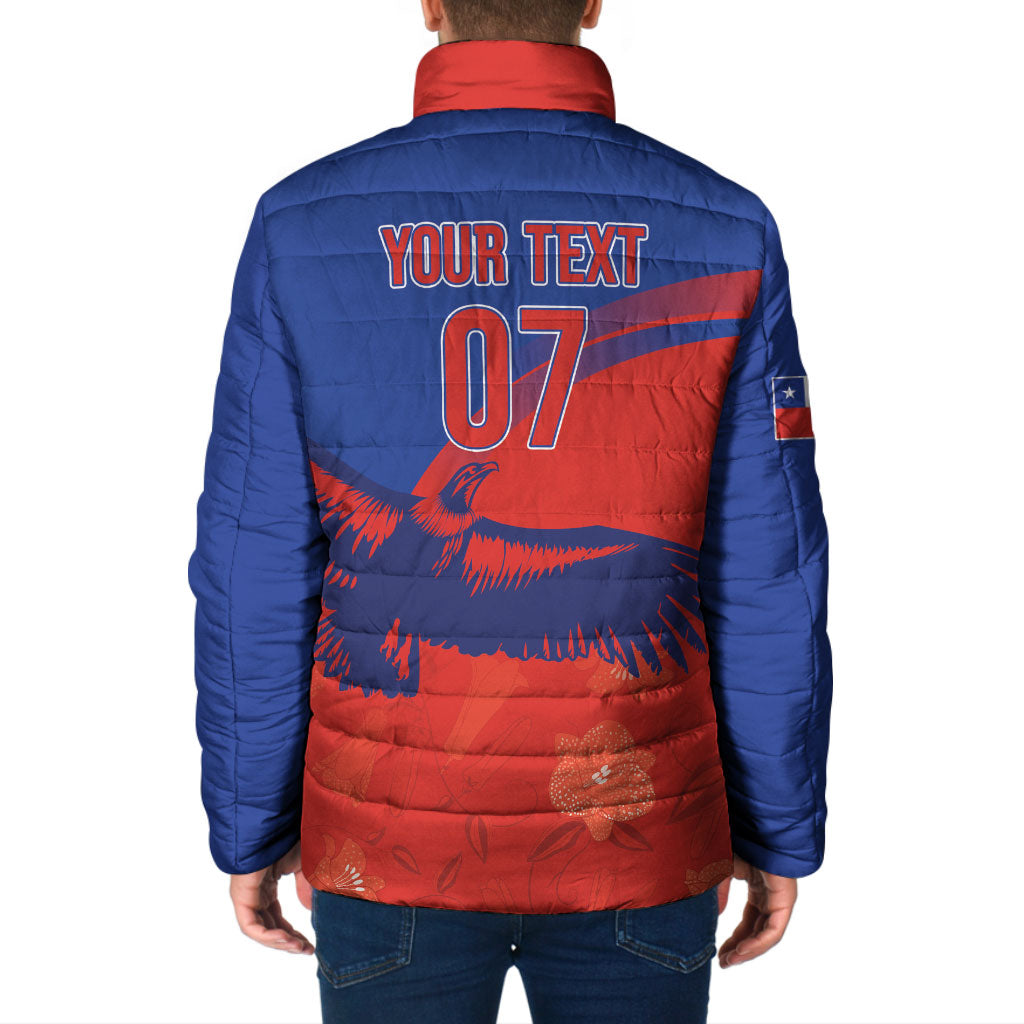 Chile Rugby Custom Los Condores Padded Jacket Copihue Motifs