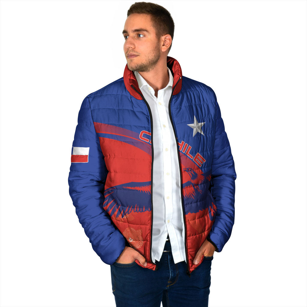Chile Rugby Custom Los Condores Padded Jacket Copihue Motifs
