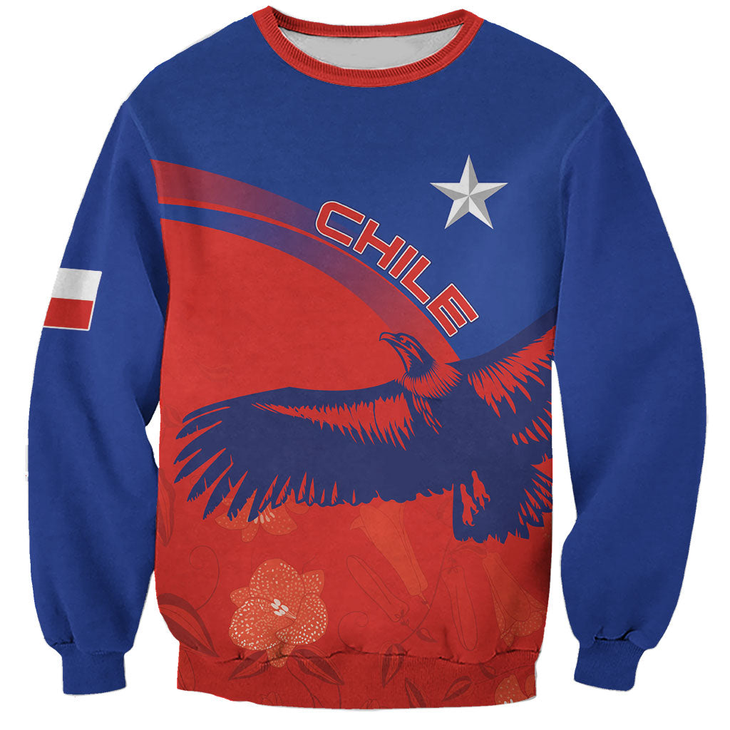 Chile Rugby Custom Los Condores Sweatshirt Copihue Motifs