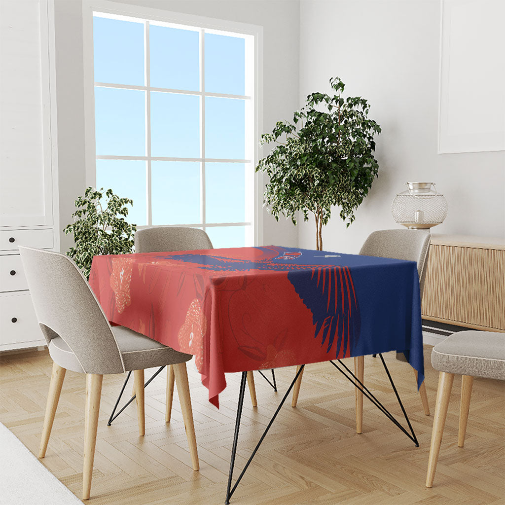 Chile Rugby Custom Los Condores Tablecloth Copihue Motifs