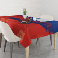 Chile Rugby Custom Los Condores Tablecloth Copihue Motifs