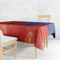 Chile Rugby Custom Los Condores Tablecloth Copihue Motifs