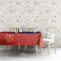 Chile Rugby Custom Los Condores Tablecloth Copihue Motifs