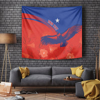 Chile Rugby Custom Los Condores Tapestry Copihue Motifs