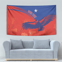 Chile Rugby Custom Los Condores Tapestry Copihue Motifs