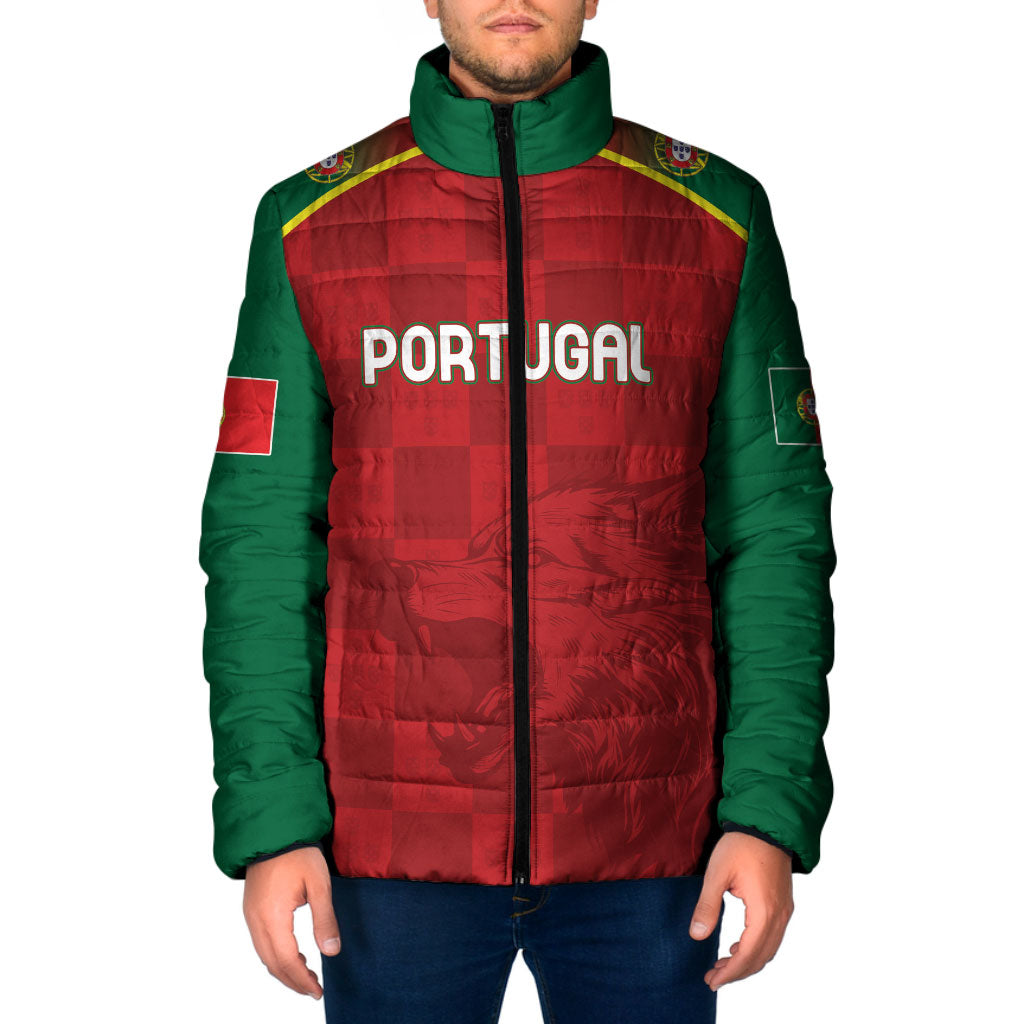 Portugal Rugby Custom Os Lobos Padded Jacket Bandeira das Quinas Inspired