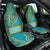 African Dashiki Car Seat Cover Luxury Teal