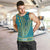 African Dashiki Men Tank Top Luxury Teal - Wonder Print Shop