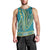 African Dashiki Men Tank Top Luxury Teal - Wonder Print Shop