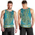 African Dashiki Men Tank Top Luxury Teal - Wonder Print Shop