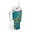 African Dashiki Tumbler With Handle Luxury Teal - Wonder Print Shop