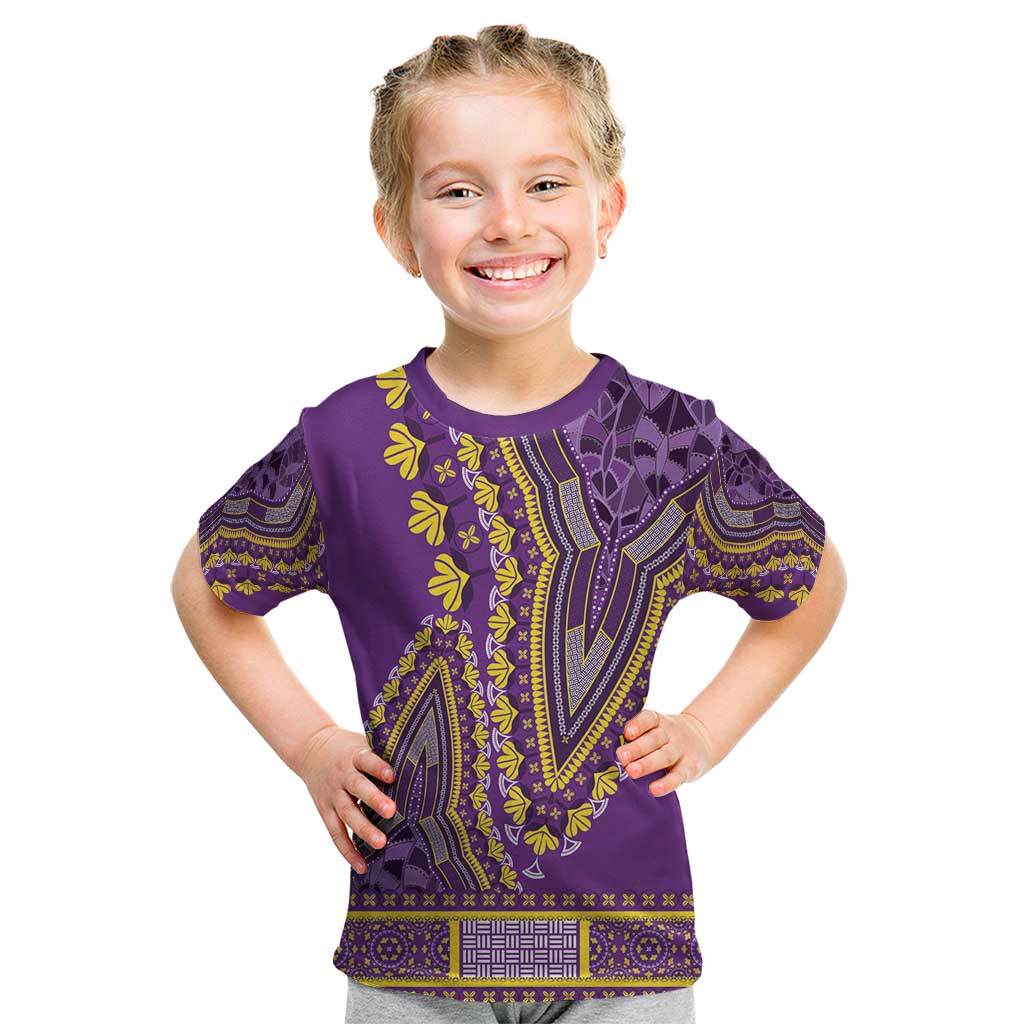 African Dashiki Kid T Shirt Luxury Violet