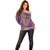 African Dashiki Off Shoulder Sweater Luxury Violet - Wonder Print Shop