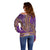 African Dashiki Off Shoulder Sweater Luxury Violet - Wonder Print Shop