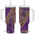 African Dashiki Tumbler With Handle Luxury Violet - Wonder Print Shop