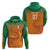 Ivory Coast Football Custom Zip Hoodie Ivory Elephants - Basic Style - Wonder Print Shop