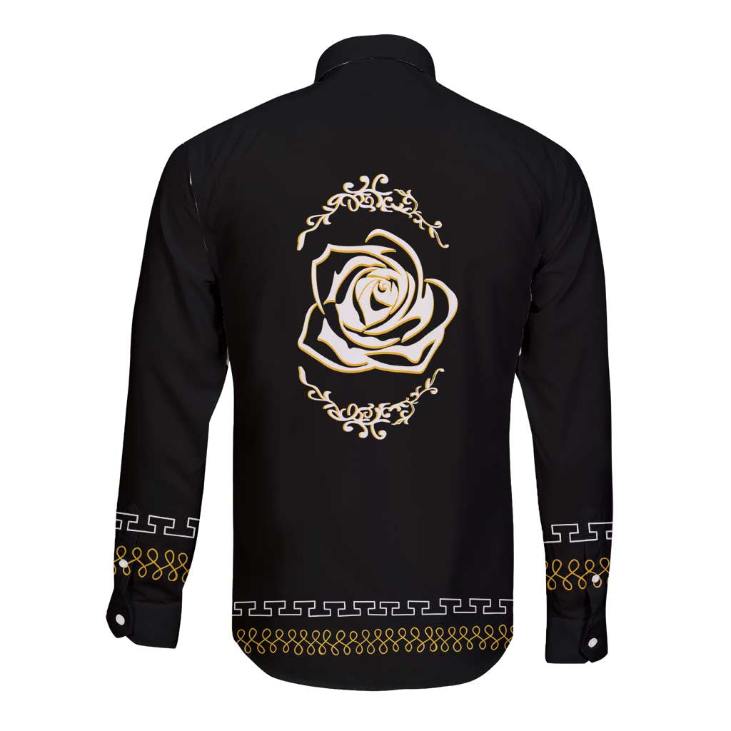 Mexico Mariachi Charro Costume Inpsired Long Sleeve Button Shirt