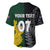 Personalised New Zealand Mix South Africa Rugby Baseball Jersey Protea Vs. Silver Ferns LT7 - Wonder Print Shop