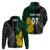 Personalised New Zealand Mix South Africa Rugby Hoodie Protea Vs. Silver Ferns - Wonder Print Shop