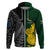 Personalised New Zealand Mix South Africa Rugby Hoodie Protea Vs. Silver Ferns - Wonder Print Shop