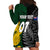 Personalised New Zealand Mix South Africa Rugby Hoodie Dress Protea Vs. Silver Ferns - Wonder Print Shop