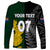 Personalised New Zealand Mix South Africa Rugby Long Sleeve Shirt Protea Vs. Silver Ferns - Wonder Print Shop