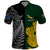 Personalised New Zealand Mix South Africa Rugby Polo Shirt Protea Vs. Silver Ferns - Wonder Print Shop